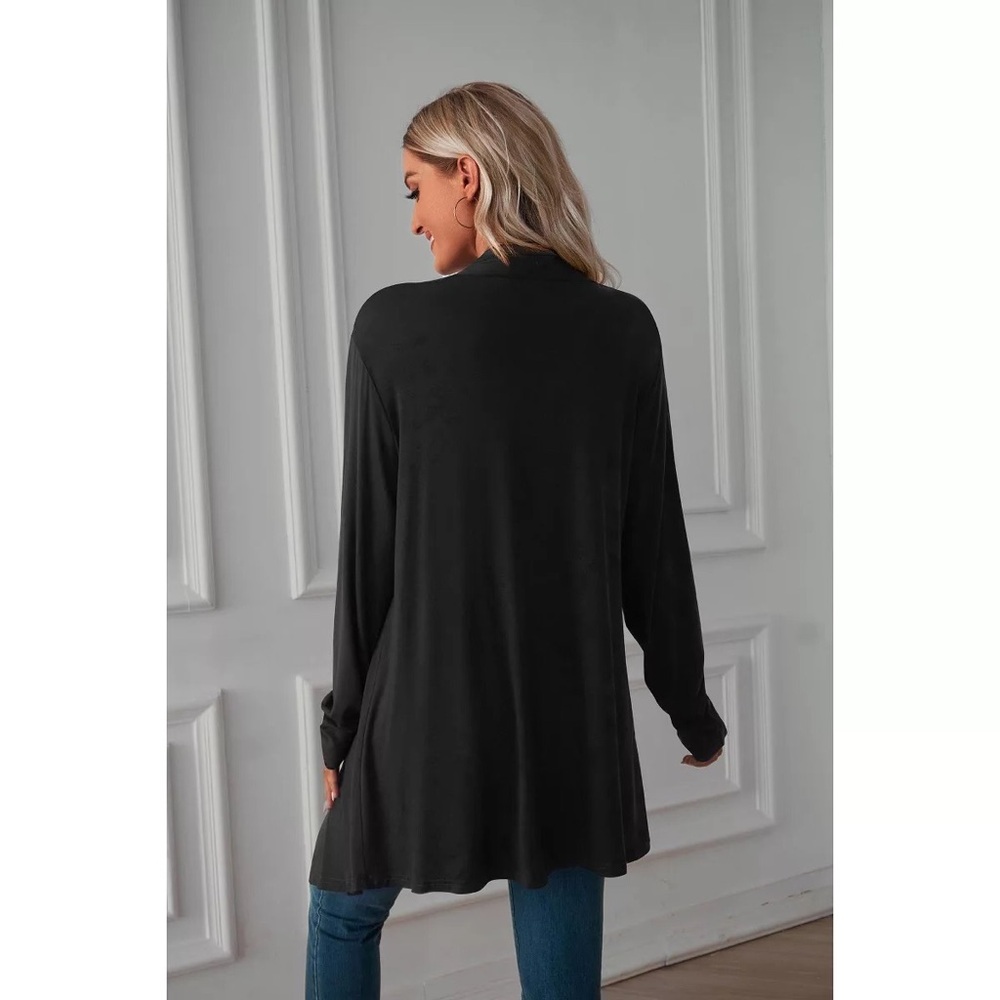 A New Day Black Long Pocketed Lightweight Soft Cardigan Various Sizes | NWT - Picture 2 of 9